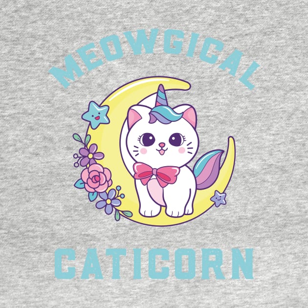 Cute Caticorn Meowgical Moon Unicorn girl by Novelty-art